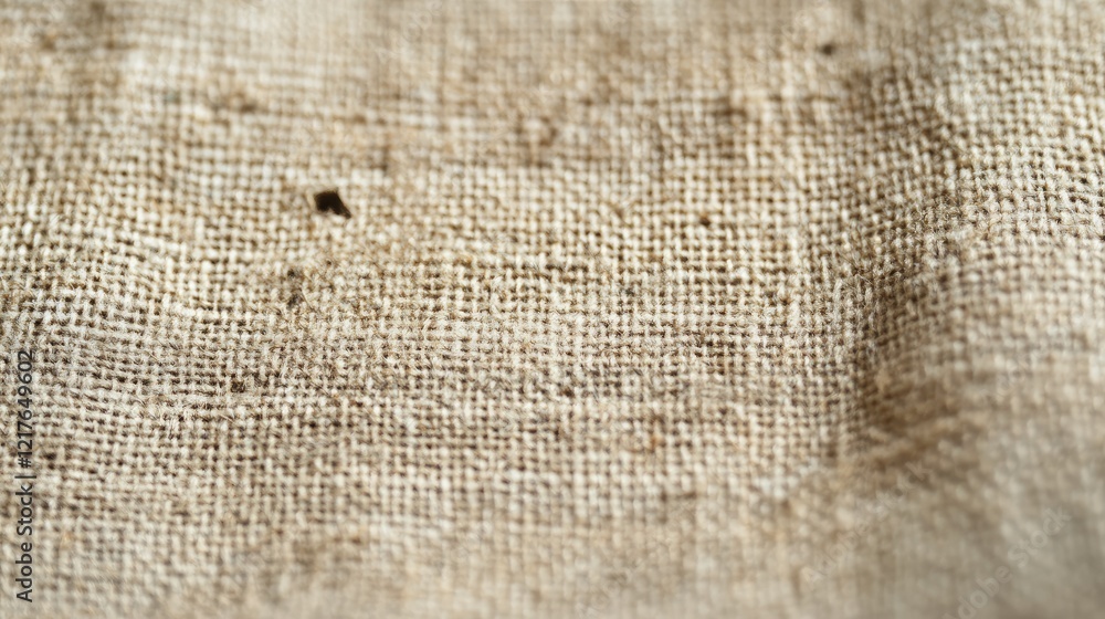 Poster textured beige fabric background with visible weave patterns and imperfections providing a natural l
