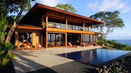 Luxury Beachfront Villa: Tropical Getaway in Costa Rica