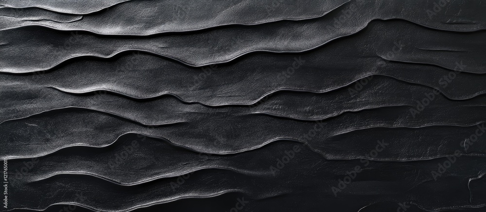 Aufkleber Textured black background with gentle ripples ideal for displaying text or graphics in a clean and modern design context