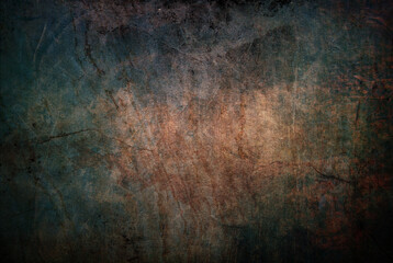 Detailed retro upholstery fabric texture background in brown green orange colors