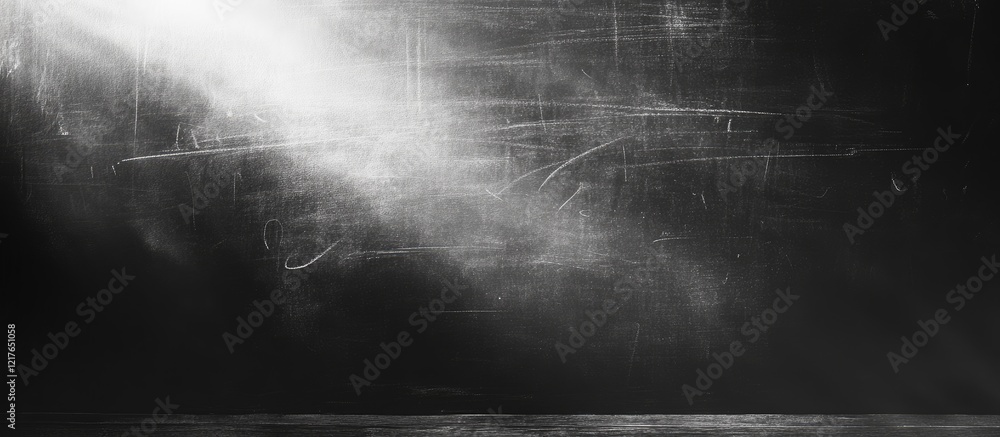 Poster black chalkboard under sunlight with a textured surface and ample empty space for text or graphic de