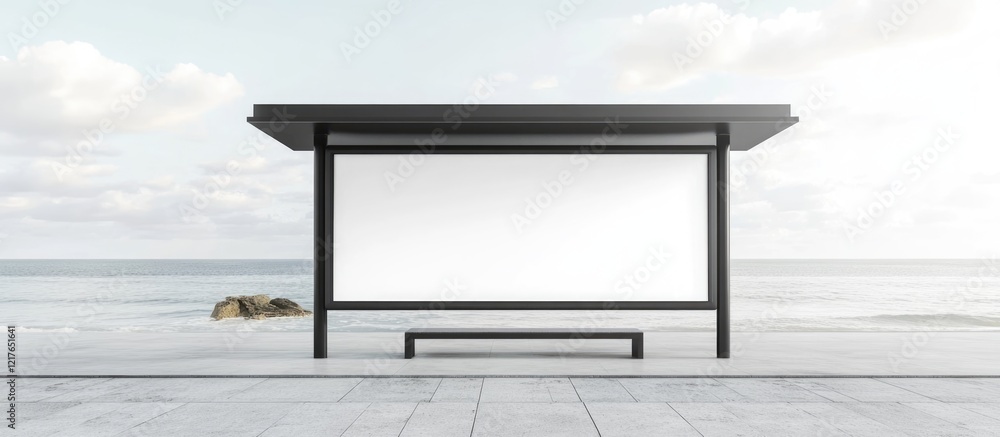 Poster blank billboard mockup stand for indoor and outdoor use empty copyspace for custom advertising and p