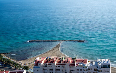 aerial view of the mediterranean shore at alicante