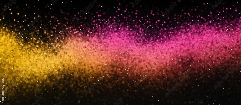 Poster Vibrant Black Yellow and Pink Rainbow Gradient Background with Ample Copyspace for Text Placement and Design Elements