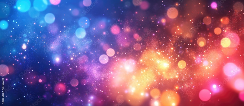 Aufkleber Vibrant Abstract Background with Colorful Bokeh Effect and Space for Text Overlay in a Dynamic Design