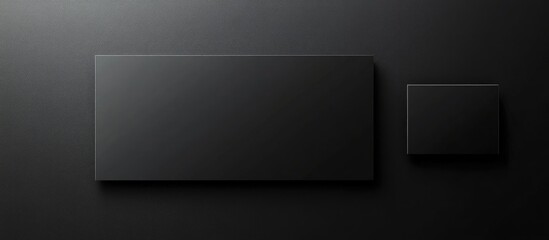 Elegant Black Reflective Business Card Design with Ample Copy Space for Personalized Branding and Contact Information Display