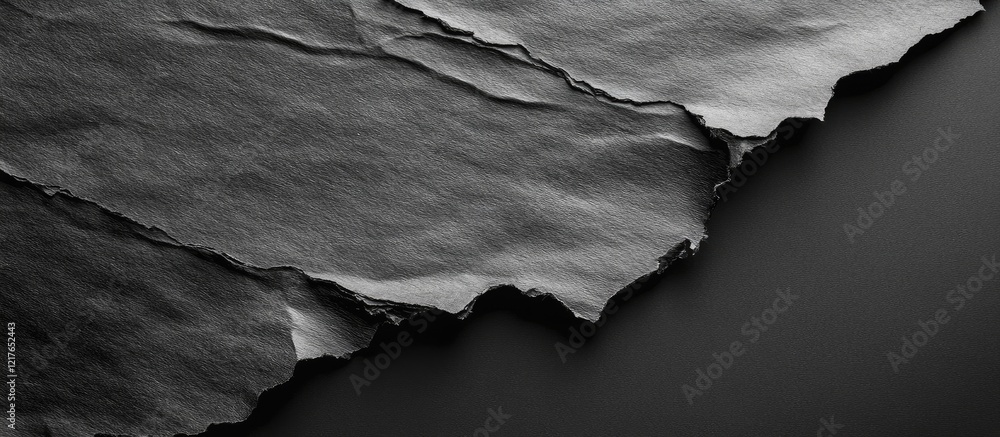 Poster Black Textured Background with Rough Paper Finish and Generous Copyspace for Text Placeholder in Monochrome Aesthetic