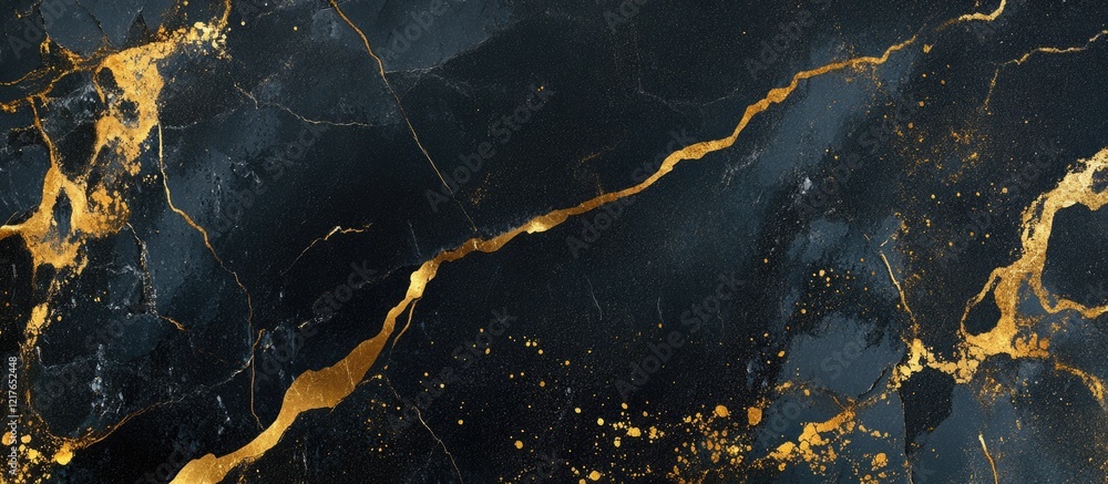 Poster black and gold elegant abstract marble texture background for stylish text placement and design elem
