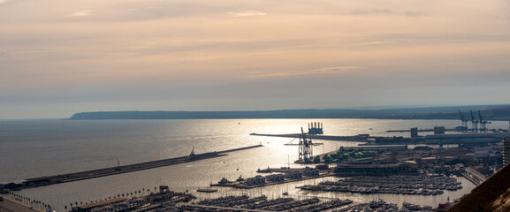 aerial view of the mediterranean shore at alicante