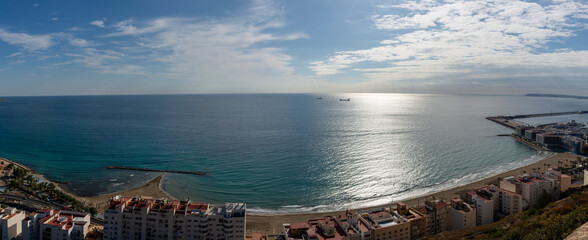 aerial view of the mediterranean shore at alicante