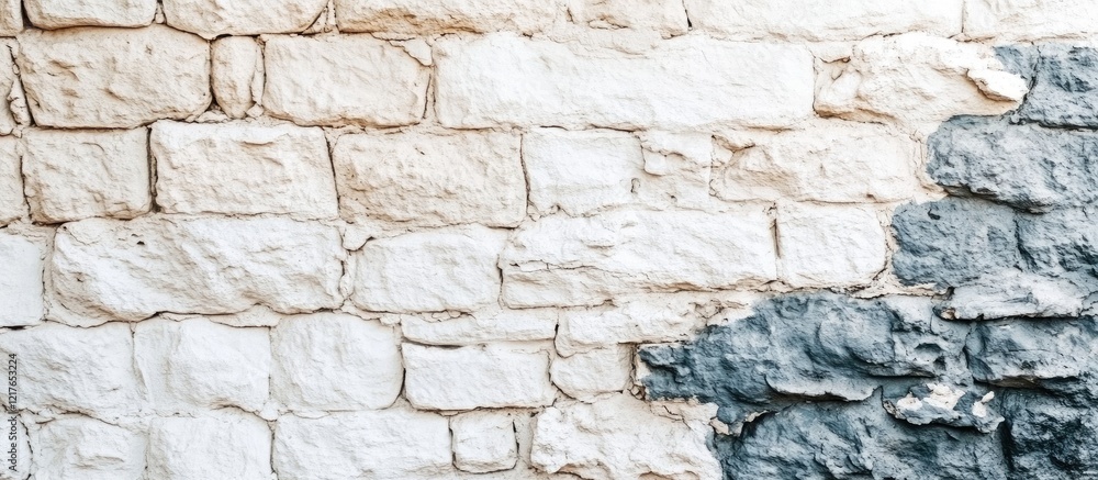 Aufkleber Textured stone wall background with neutral tones and empty space for creative design or text insertion in advertisement or branding use