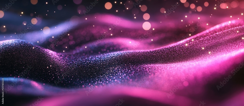 Aufkleber Vibrant Abstract Shimmering Background with Colorful Waves and Copy Space for Creative Text Messaging