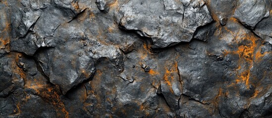 Textured Black Stone Background with Dark Marble Surface Ideal for Text Overlay and Design Projects featuring Rustic Elements