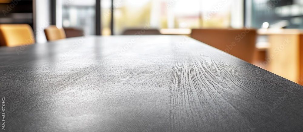 Poster modern workspace table surface with natural wood texture and ample copyspace for text in a bright of