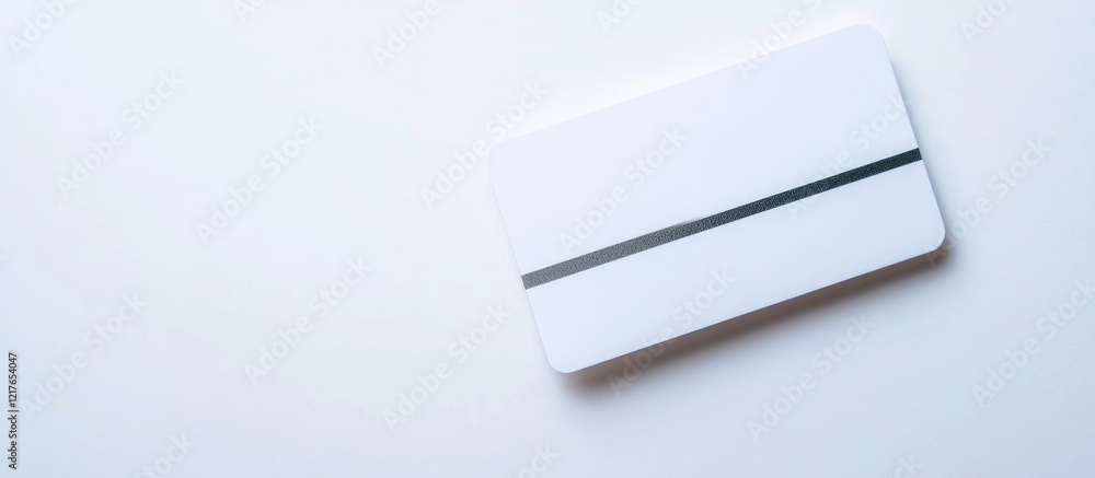 Aufkleber Blank Electronic Card on White Background for Custom Text and Branding Use in Marketing and Design Projects