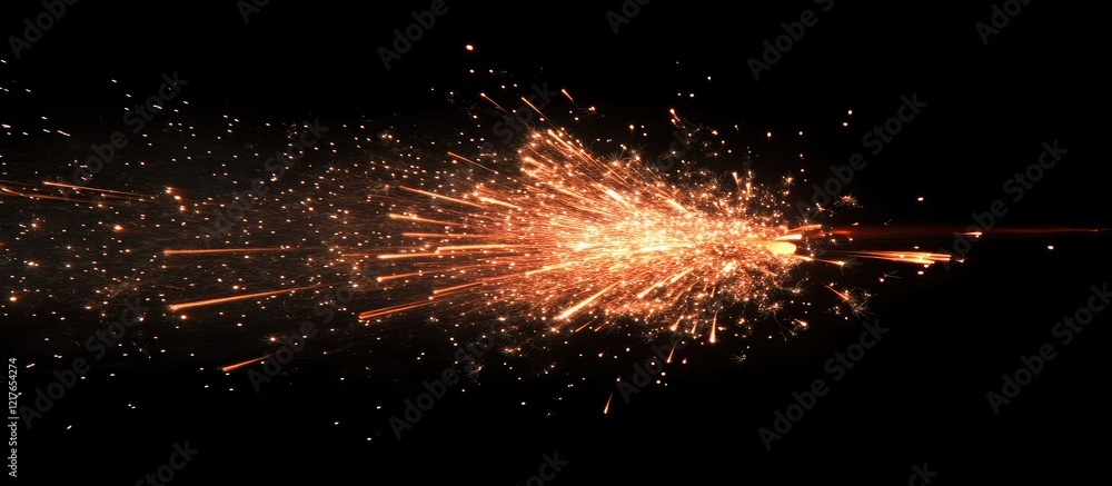 Poster vibrant fireworks explosion in a dark sky with ample space for text highlighting a celebration or fe