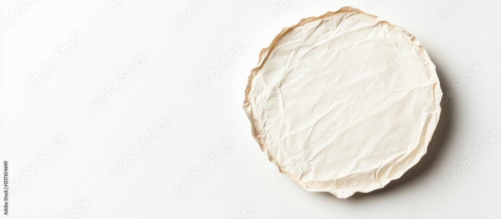 Aufkleber Ecru Label Mockup Isolated on White Background with Empty Copyspace for Text and Design Applications