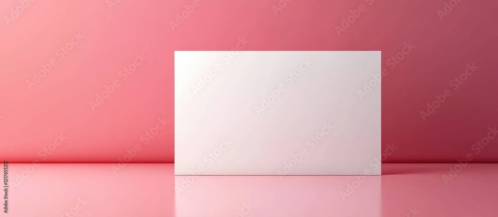 Poster blank advertising banner for promotional content on a minimalist pink background with ample space fo
