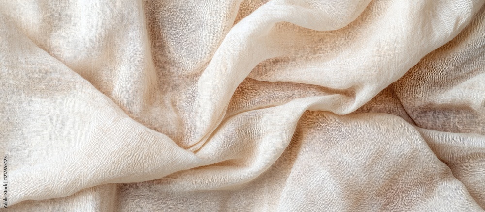 Aufkleber Bright beige fabric texture background providing ample space for customization and text overlay in a soft and elegant setting