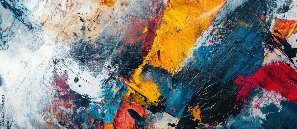 Aufkleber Colorful Abstract Background Ideal for Marketing and Advertising with Ample Space for Custom Text and Branding Elements