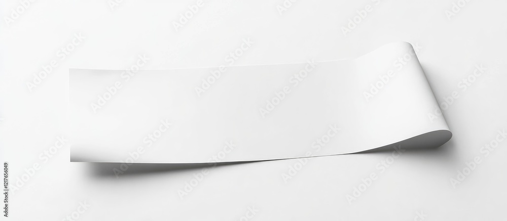 Poster Empty adhesive sticker sheet on white background ideal for customization and labeling purposes with ample space for text or design elements.