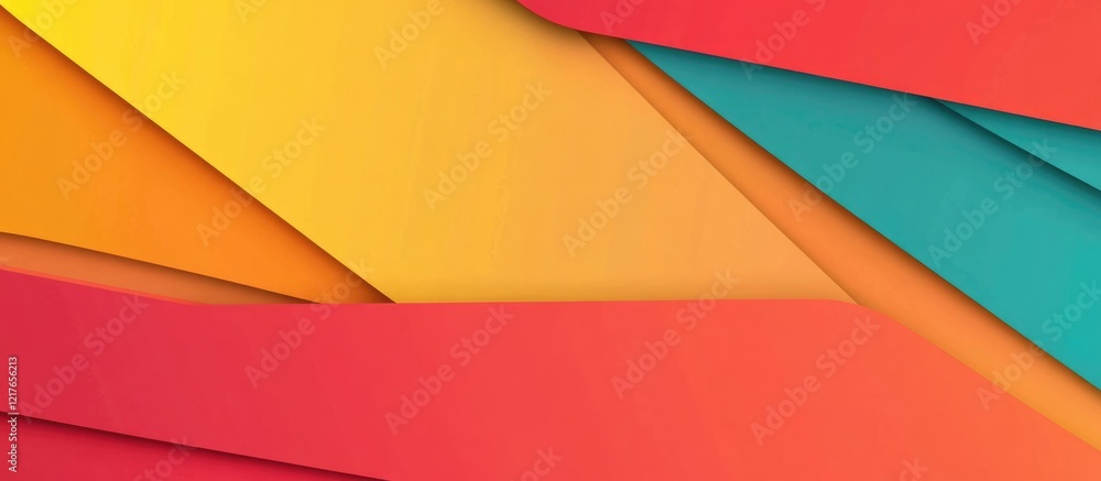 Poster Blank business card or invitation mockup on vibrant colorful layered background with ample copyspace for custom text or branding