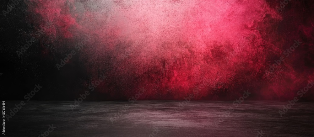 Poster abstract red and black studio backdrop with text space for creative projects and professional presen