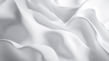 Obraz premium White mockup showcasing smooth, flowing fabric texture for creative design applications