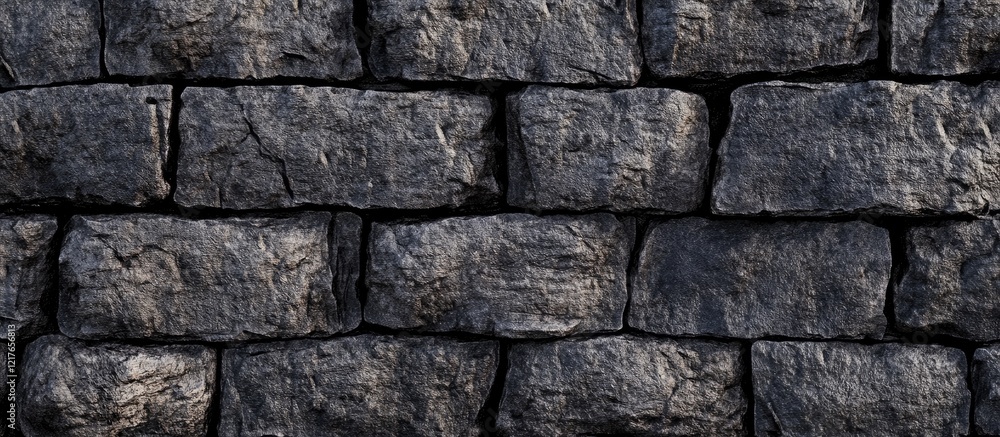 Aufkleber Black brick wall texture ideal for mockup overlays with ample empty space for text and branding elements for creative projects