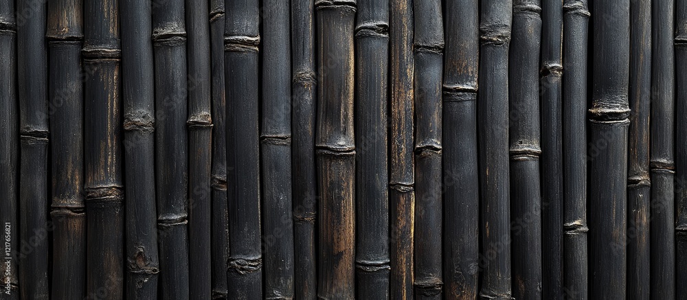 Poster elegant black bamboo texture background ideal for design projects featuring ample copyspace for crea