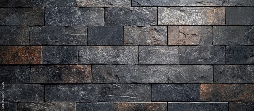 Poster Brick wall texture background in urban setting ideal for industrial design concepts featuring ample blank space for text placement