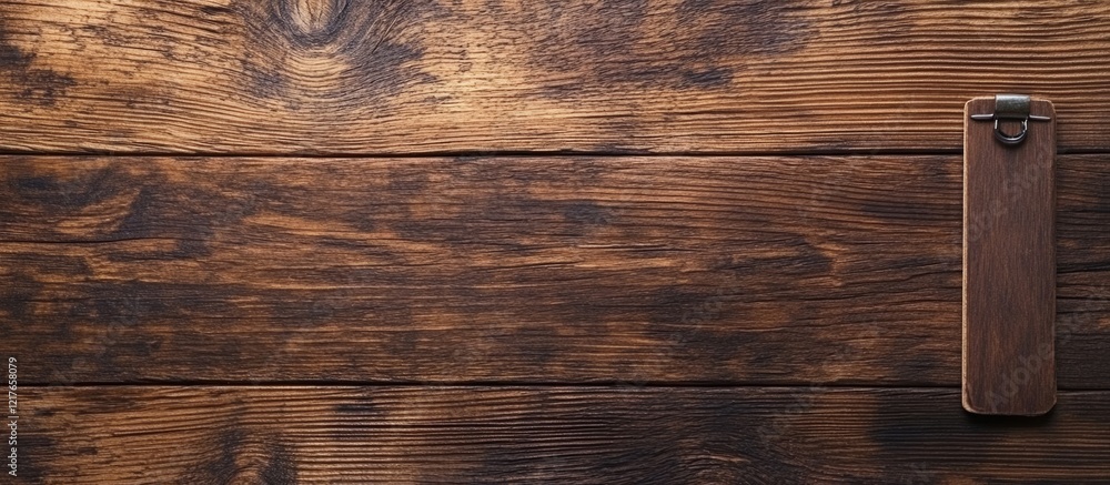 Aufkleber Wooden Background Mockup Featuring Blank Clipboard with Ample Copyspace for Text and Design Elements
