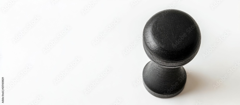 Poster Black rubber stamp impression on white background with ample empty space for customizable text or messages in professional presentations