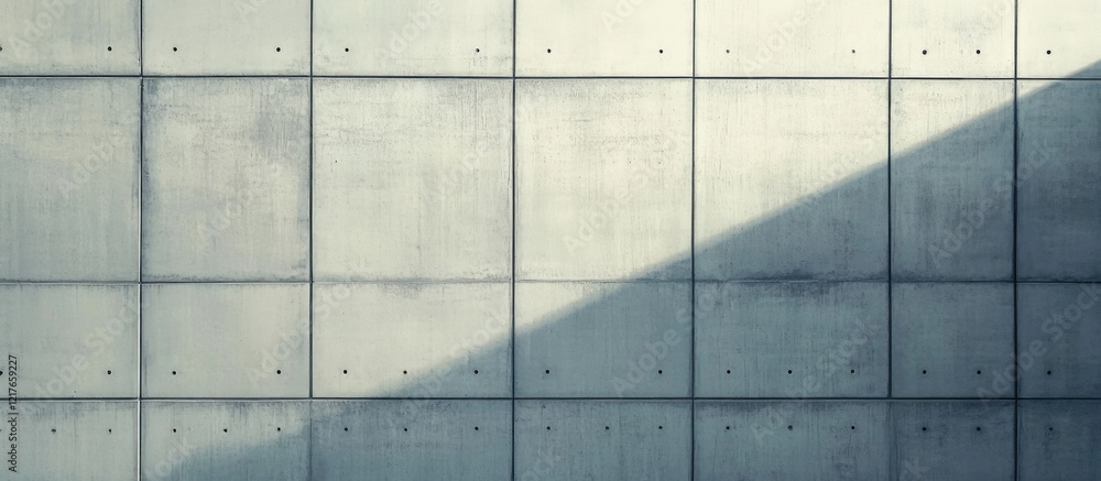 Poster minimalistic concrete wall with natural light shadow ideal for advertising space and text placement 