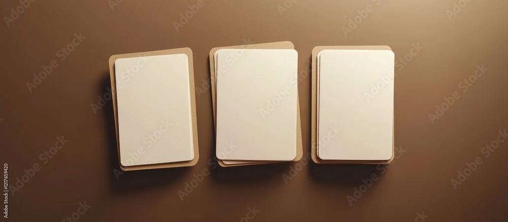Aufkleber A3 Blank Card Mockup with Soft Shadows for Custom Text and Designs on a Neutral Background