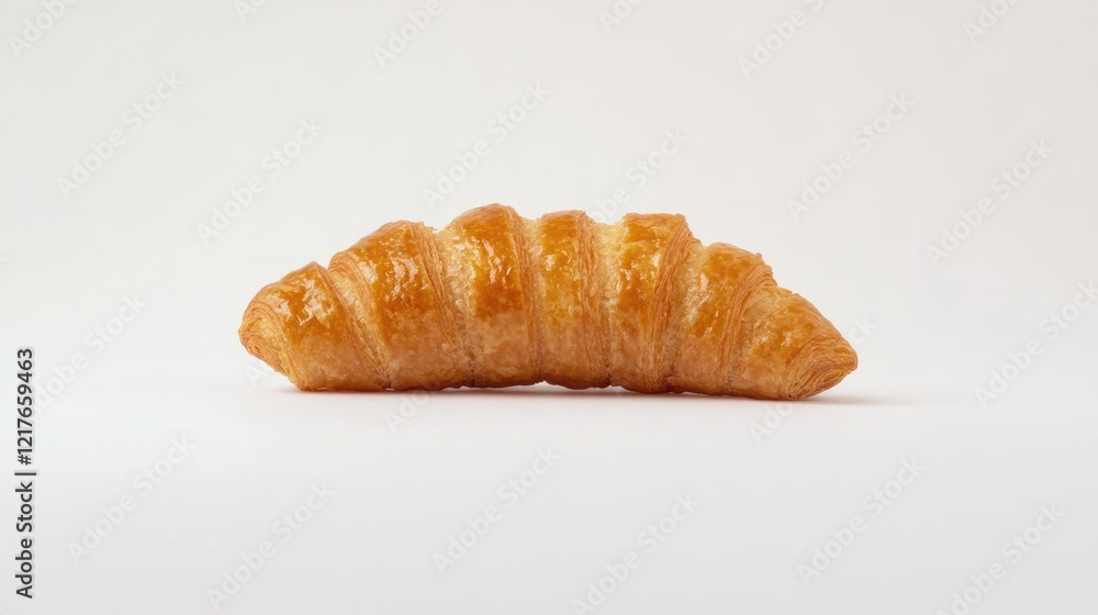 Poster croissant pastry isolated on white background with copy space for text or graphics