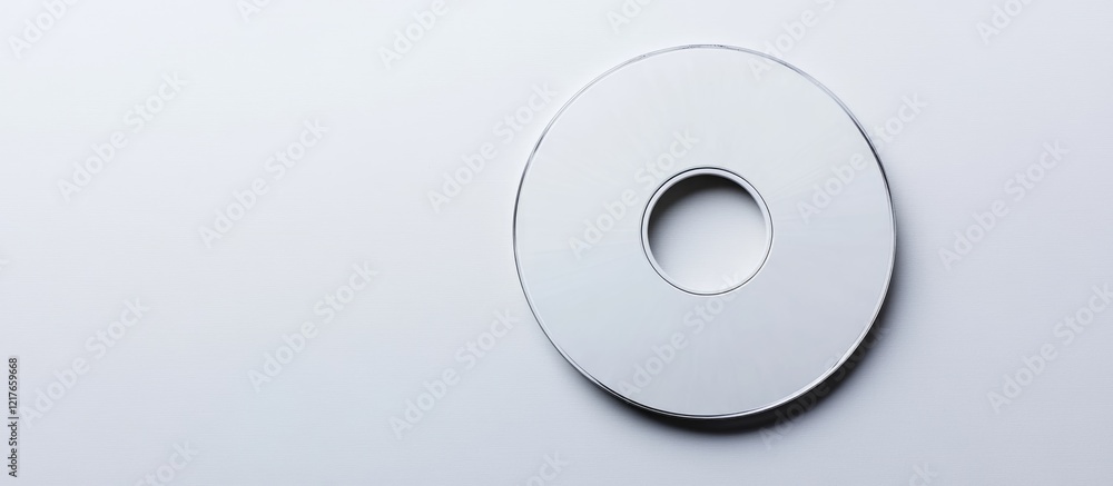 Aufkleber Blank DVD on White Background for Testing Purposes Featuring Empty Copyspace for Text and Design Elements in a Minimalist Style