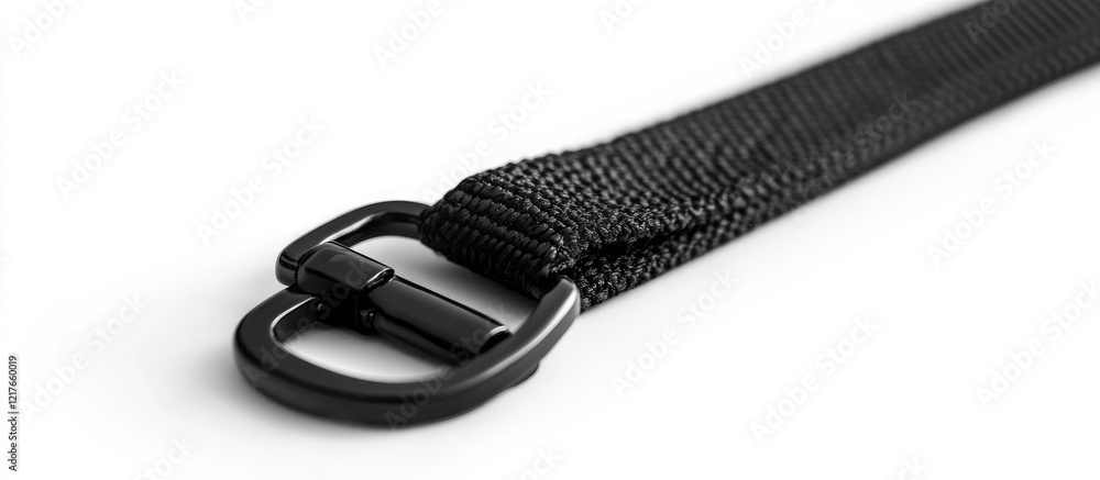 Poster Black Wrist Strap Isolated on White Background for Versatile Use in Product Marketing and Design Mockups