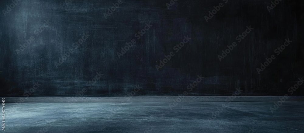 Aufkleber Dark urban chalkboard background with empty space for text ideal for presentations and creative projects in a moody setting.