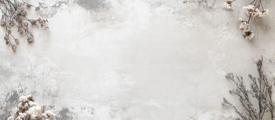 Creative Blank Calendar Template on White Table with Floral Accents and Ample Copyspace for Custom Text and Design Elements