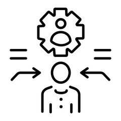 A line style icon of resource utilization 