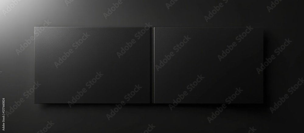 Poster Black Brochure and Newspaper Template for Custom Text with Empty Copyspace Ideal for Print Design and Professional Presentations