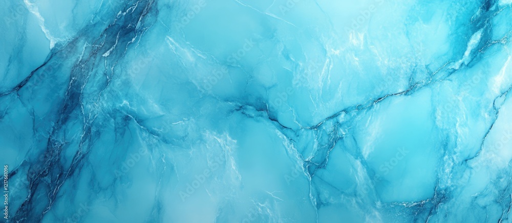 Poster Blue Glassy Marble Texture Background Ideal for Text Overlay and Design Projects