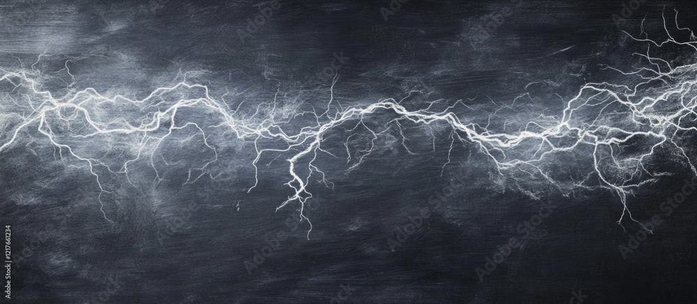 Aufkleber Electricity Graphics on a Blackboard Creating a Dynamic Background Perfect for Text Placement and Creative Illustrations on Energy Concepts