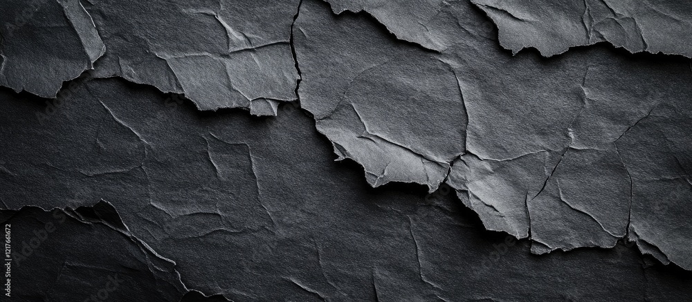 Aufkleber Black Textured Paper Background with Deep Contrast and Ample Copyspace for Elegant Typography or Graphic Design Elements