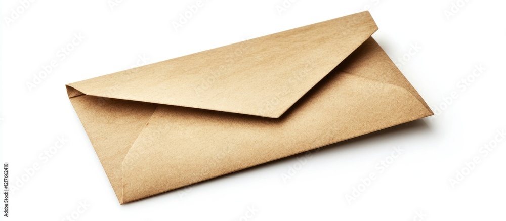 Poster Blank Envelope Isolated on White Background for Customizable Text or Message with Room for Personalization and Creative Design