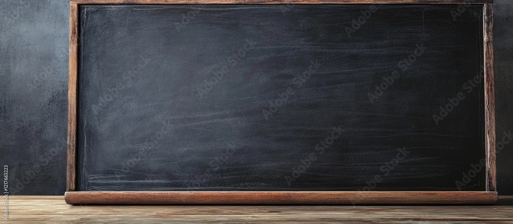 Poster Blackboard with empty copyspace for text Minimalistic learning environment highlighting simplicity in education and creativity