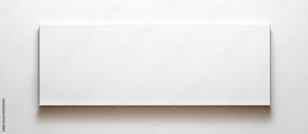 Aufkleber White Banner Canvas on Minimalistic Background Offering Ample Copyspace for Creative Text and Design Elements