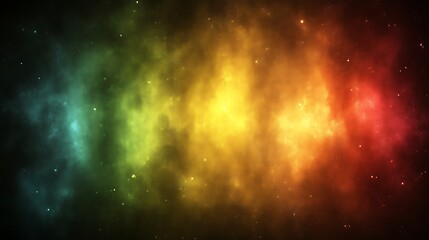 Naklejka premium Abstract Cosmic Nebula Rainbow Hues