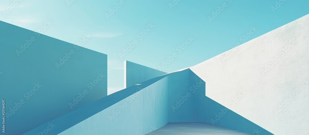 Aufkleber Blank Billboard Mockup in Minimalist Scenery with Clear Copyspace for Custom Advertising Text and Design Elements